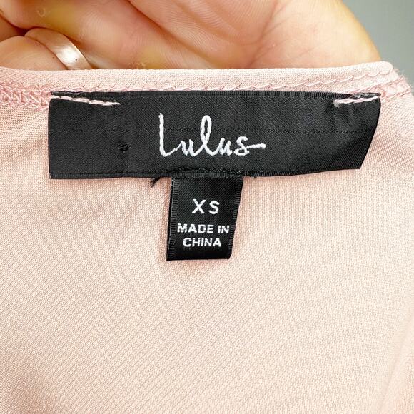 LULU'S Do a Double Take Ruched One-Shoulder Top Dusty Pink 90s Y2K Size XS - Picture 4 of 7